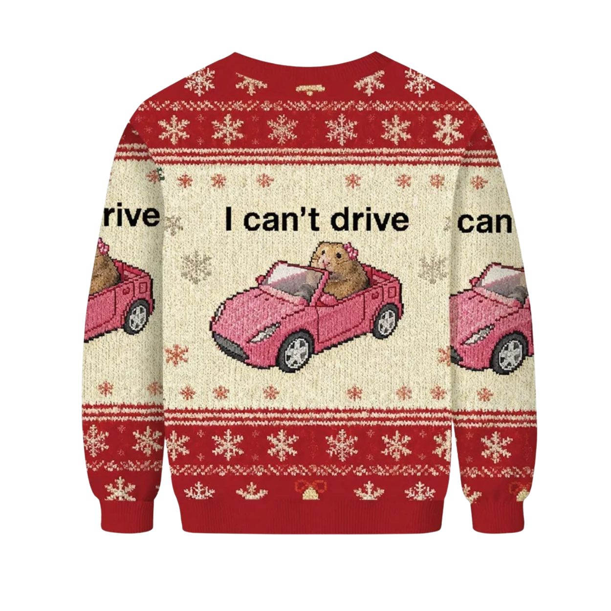 I Can’t Drive Funny Hamster Meme Ugly Christmas Sweater