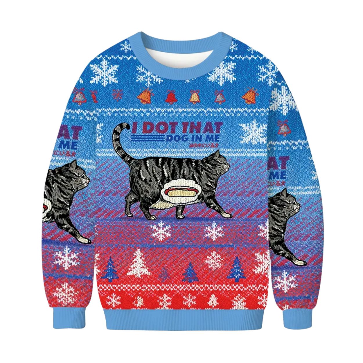 I Dot In At Dog In Me Cat Meme Ugly Christmas Sweater