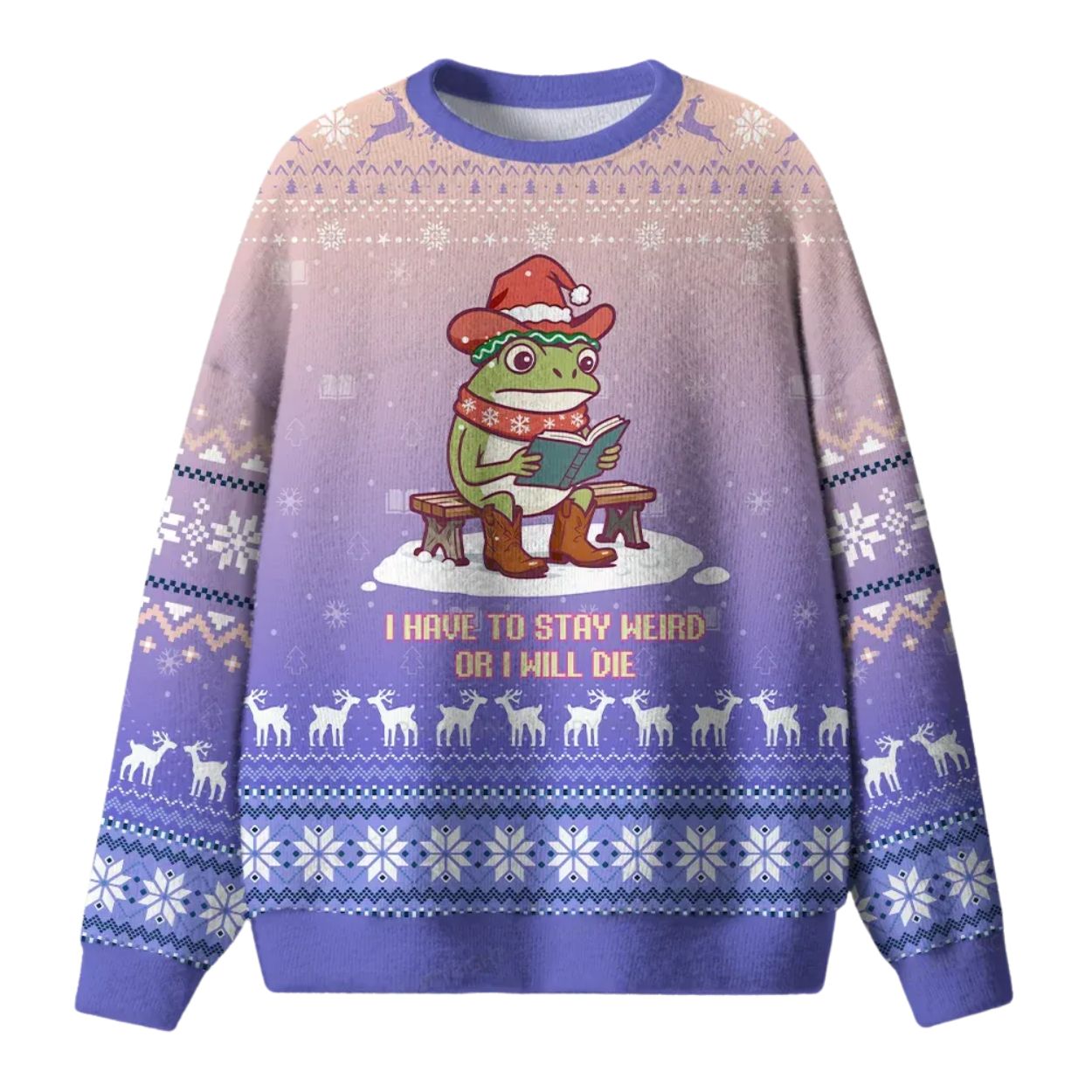 I Have To Stay Weird Frog Ugly Christmas Sweater
