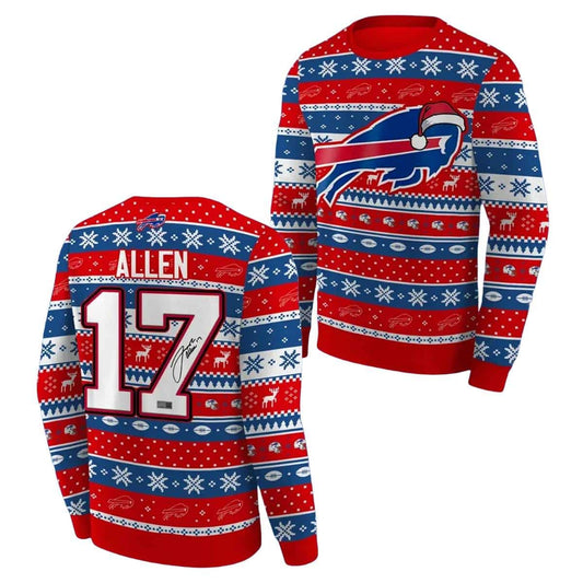 Josh Allen Bills Signature Ugly Christmas Sweater