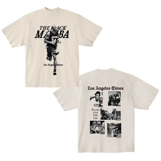 Kobe Bryant The Black Mamba 5 Rings LA Times Shirt