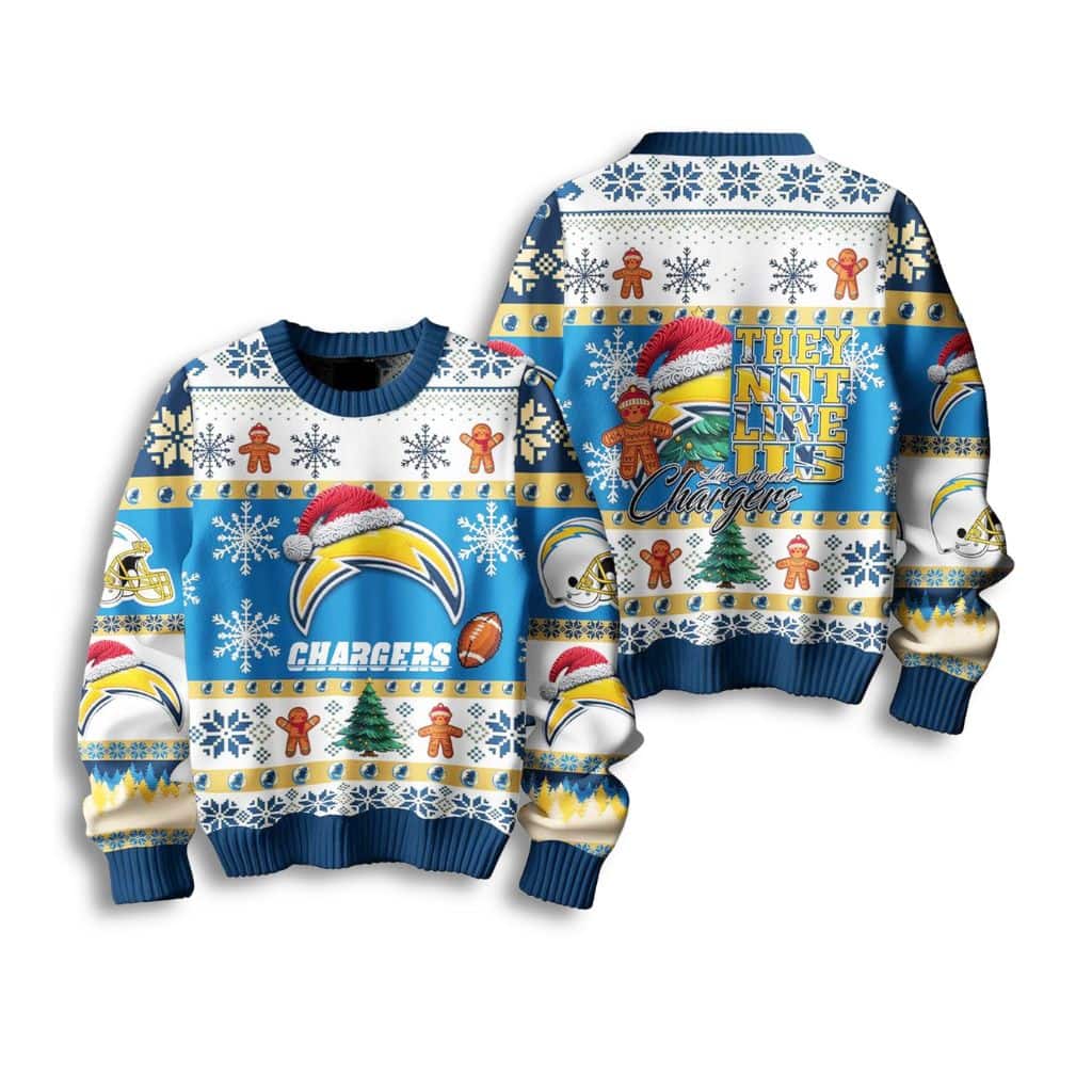 LA Chargers They Not Like Us Ugly Christmas Sweater