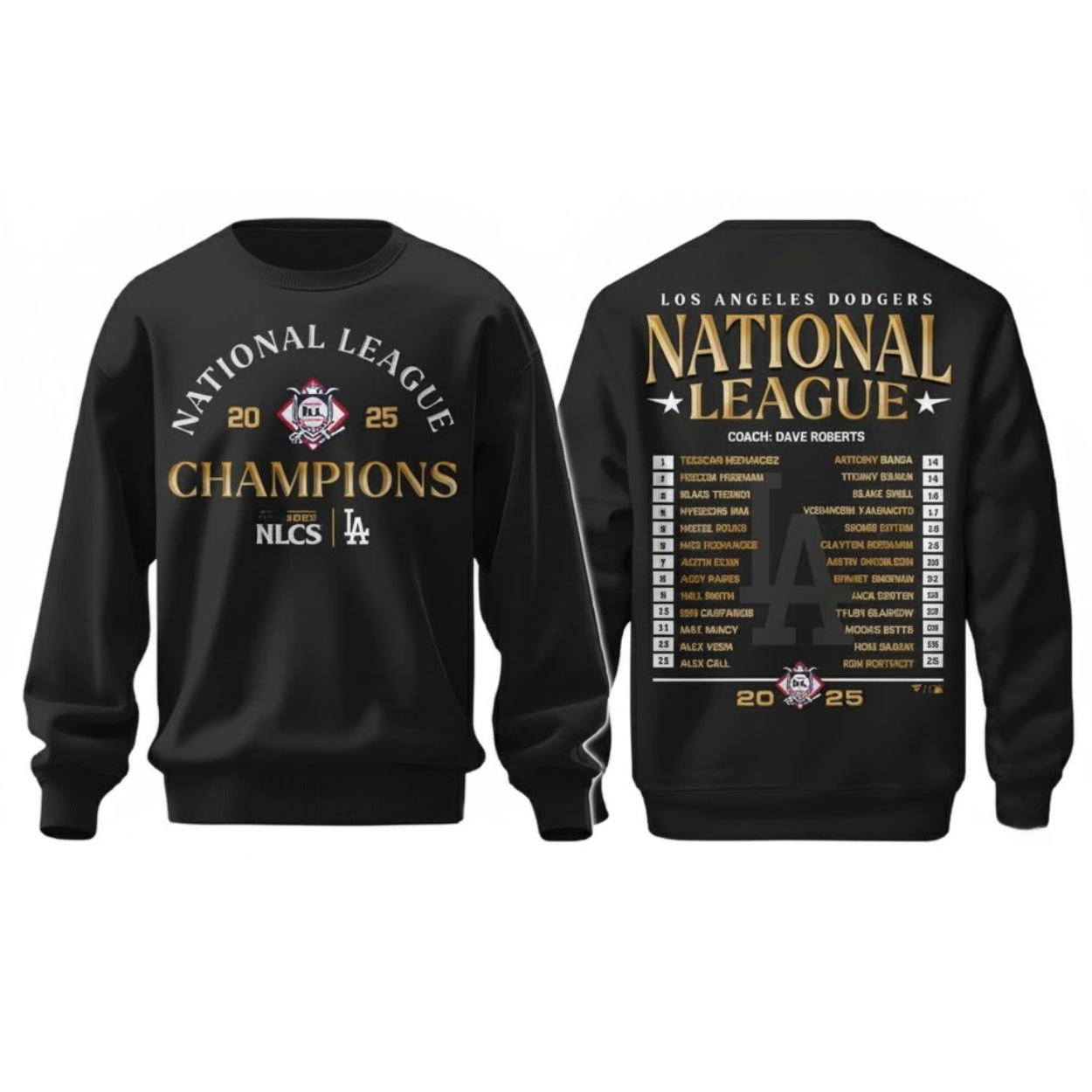 LA Dodgers 2025 NLCS Champions Roster Shirt