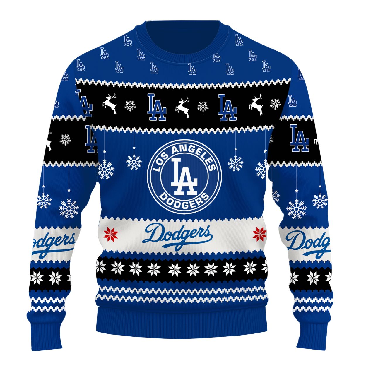 LA Dodgers Back To Back World Series 2025 Champions Ugly Christmas Sweater