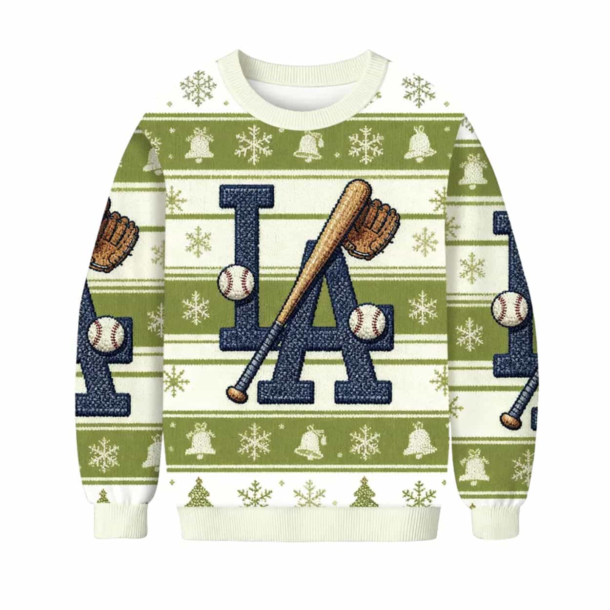 LA Dodgers Baseball Christmas Ugly Sweater