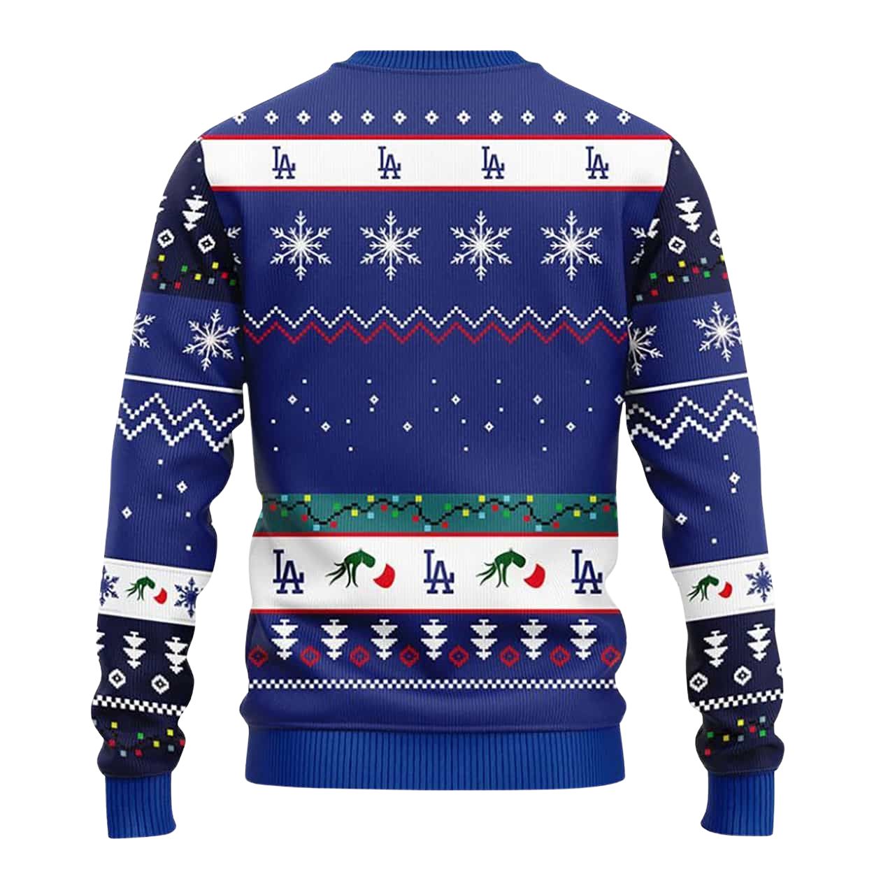 LA Dodgers Grnch Xmas Day Ugly Christmas Sweater