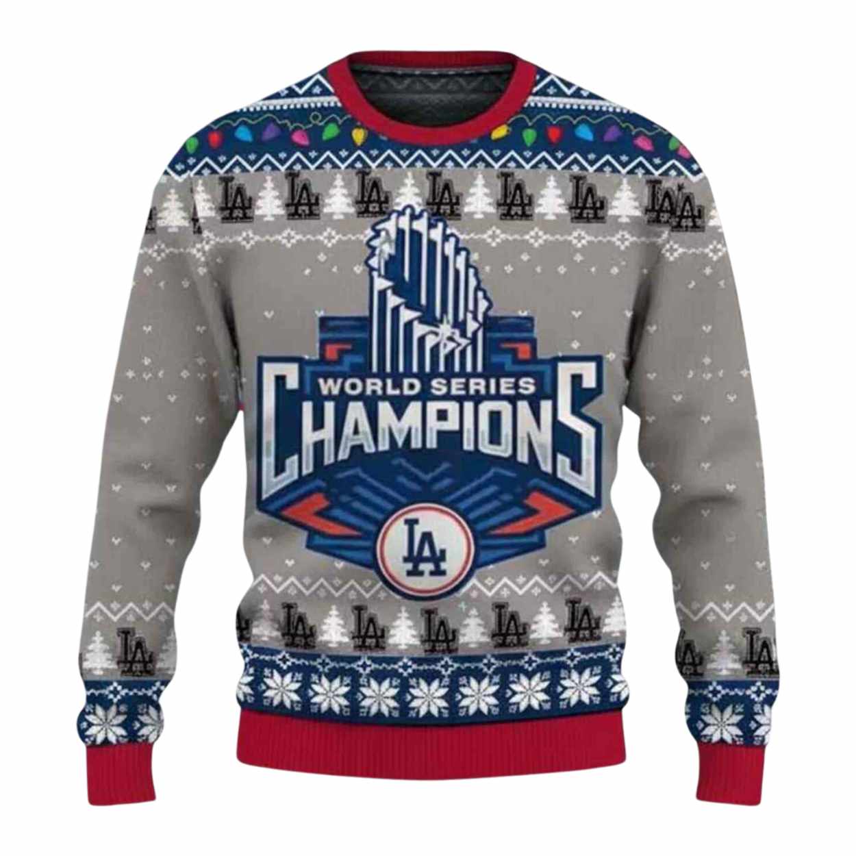 LA Dodgers World Series 2025 Ugly Christmas Sweater