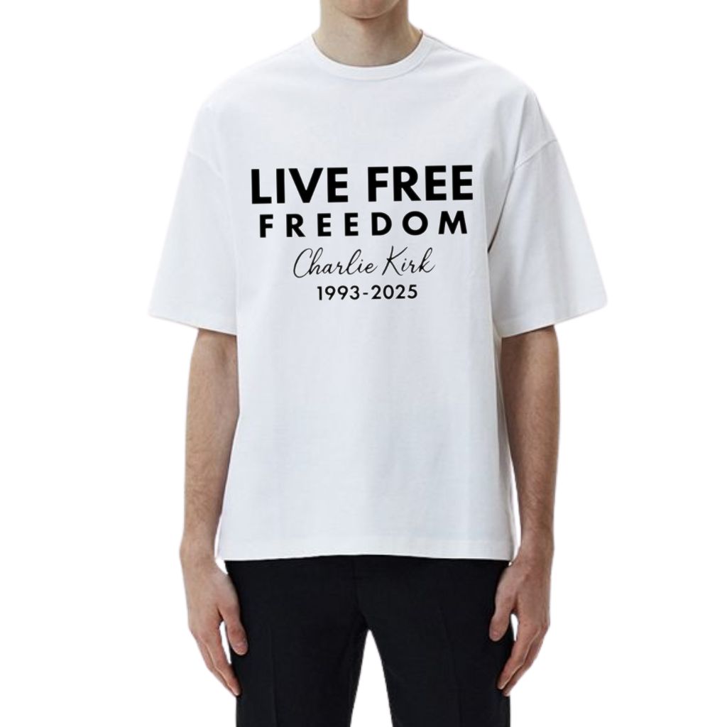 Live Free Charlie Kirk Freedom 1993-2025 Shirt