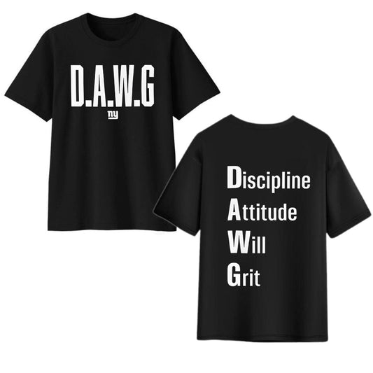 Malik Nabers DAWG Discipline Attitude Will Grit Shirt