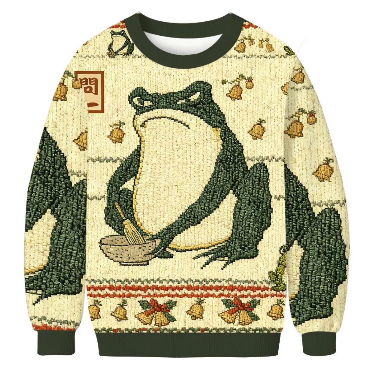 Matsumoto Hoji Japanese Frog Ugly Christmas Sweater
