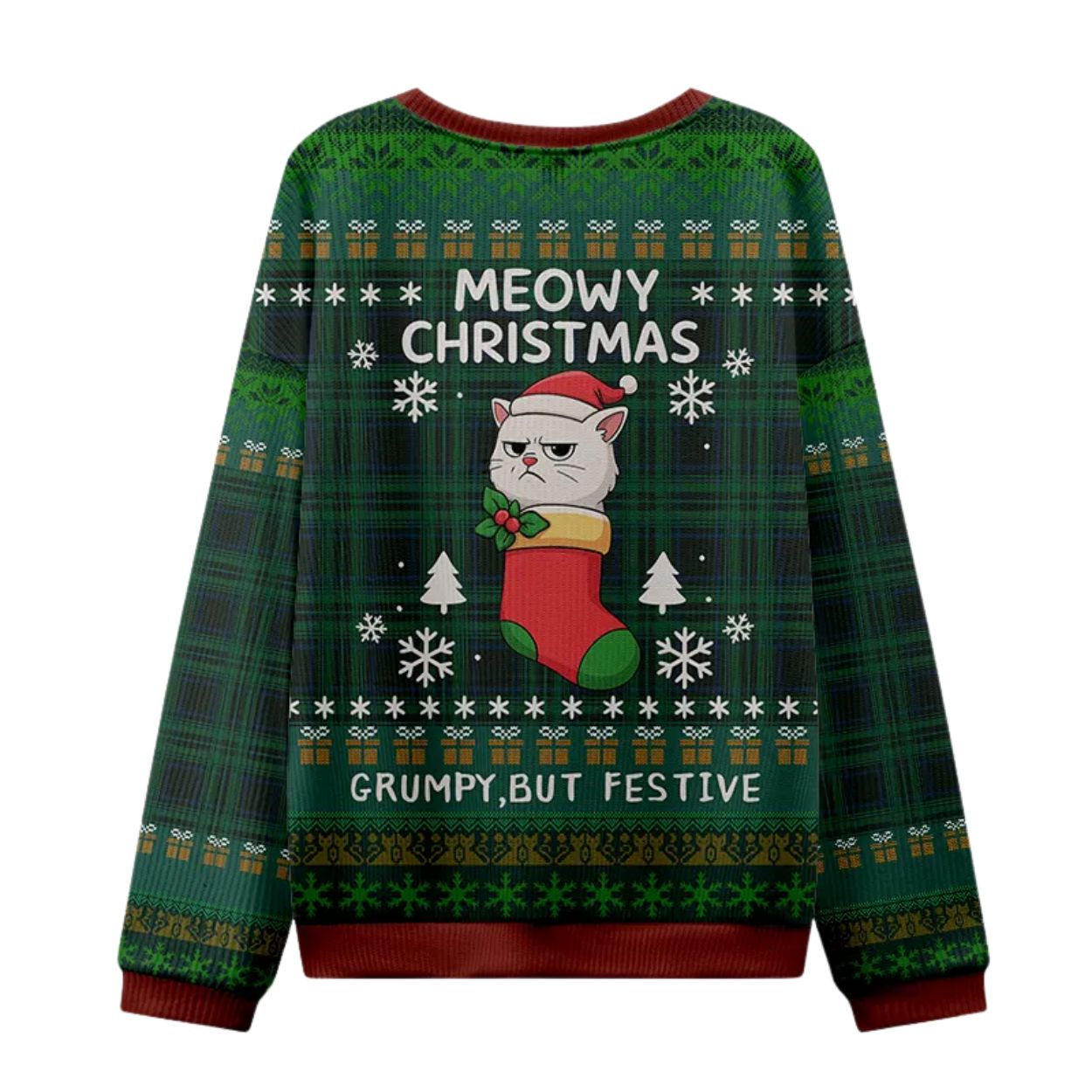 Meowy Christmas Grumpy But Festive Ugly Christmas Sweater