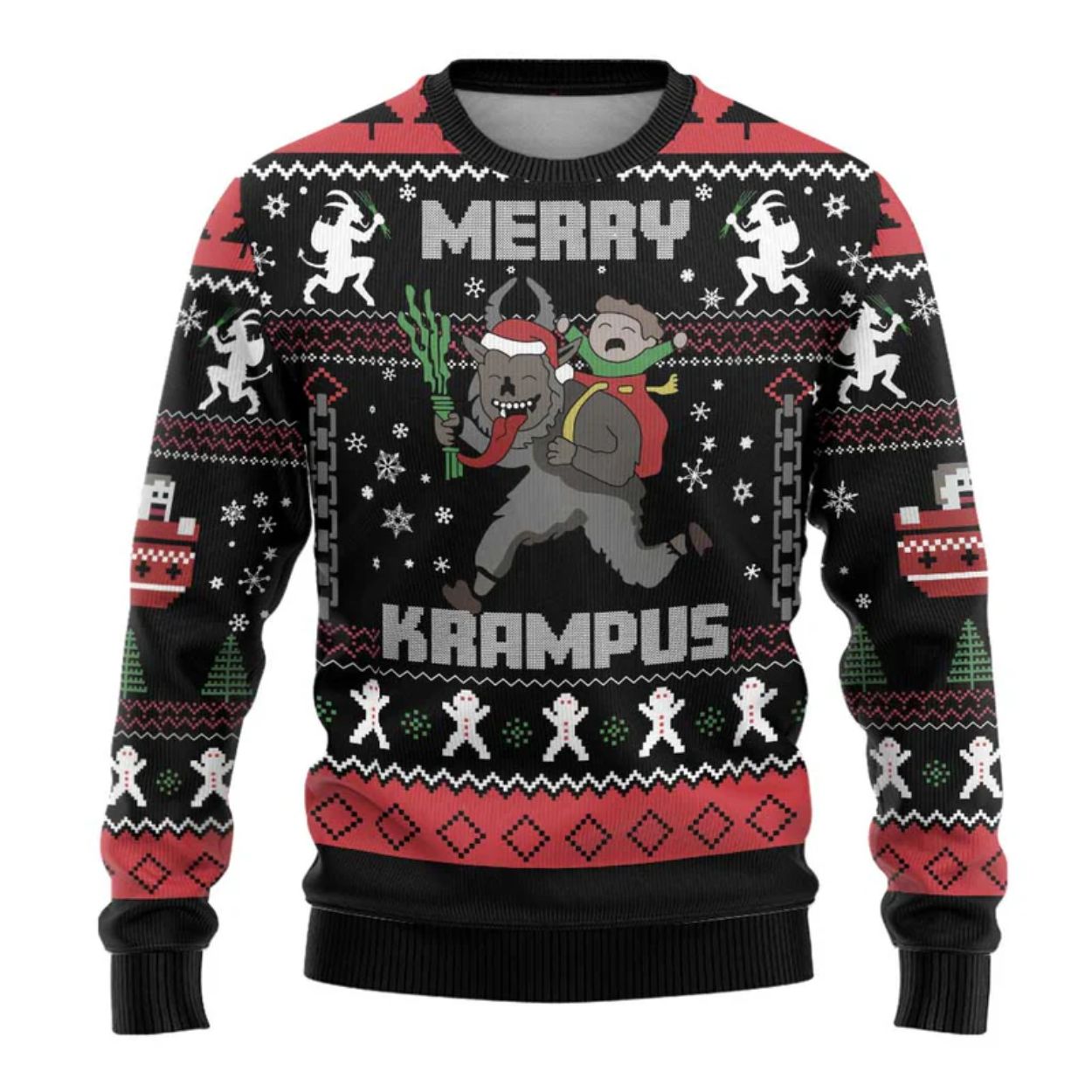 Merry Krampus Ugly Christmas Sweater