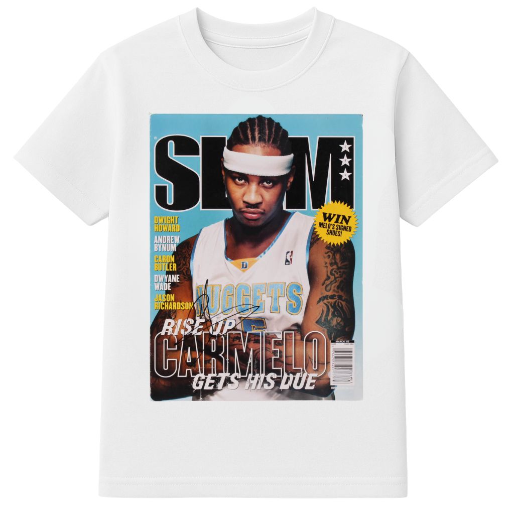 Mitch Tinsley Carmelo Anthony Signed Slam Shirt