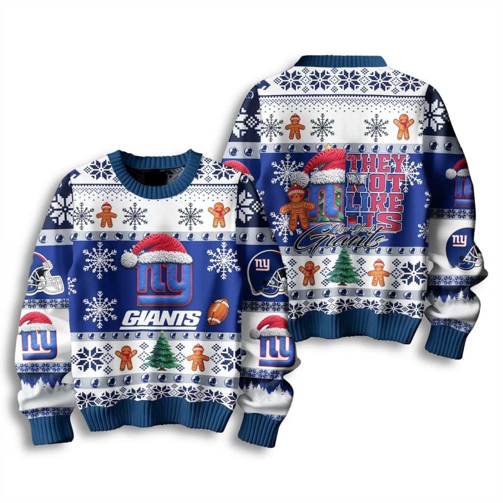 NY Giants They Not Like Us Christmas Ugly Sweater