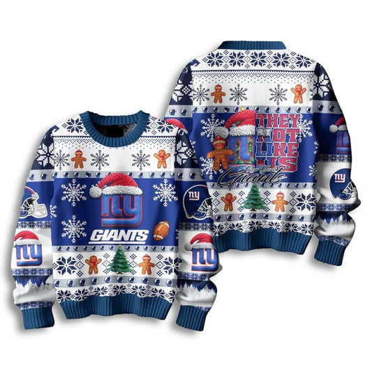 NY Giants They Not Like Us Christmas Ugly Sweater