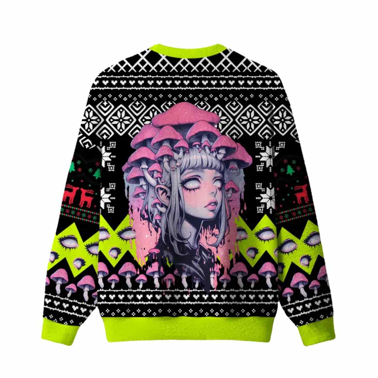 Neon Shroom Dream Ugly Christmas Sweater