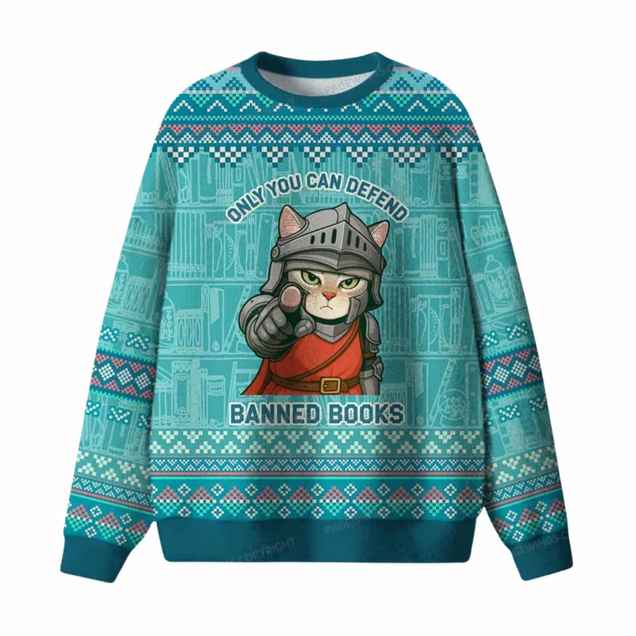 Only You Can Defend Banned Books Christmas Ugly Sweater