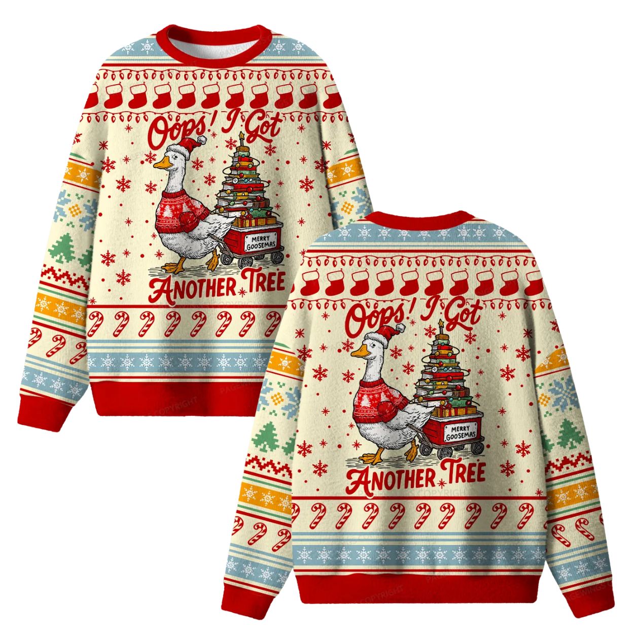 Oops I Got Another Tree Goose Ugly Christmas Sweater