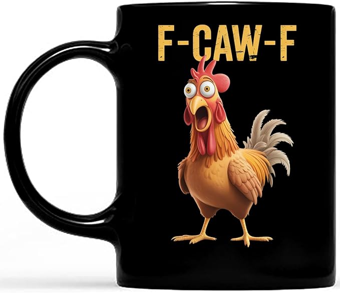 Personalized Name F-Caw-F Funny Chicken Humor Ceramic Custom