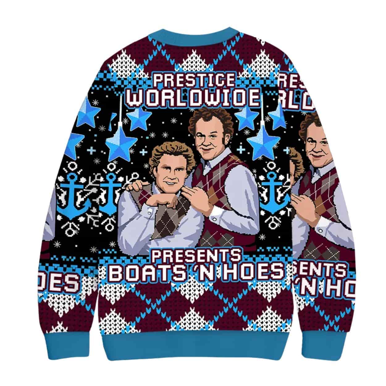 Prestige Worldwide Boats N Hoes Christmas Ugly Sweater