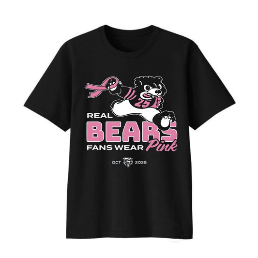 Real Bears Fans Wear Pink Breast Cancer Awareness Shirt