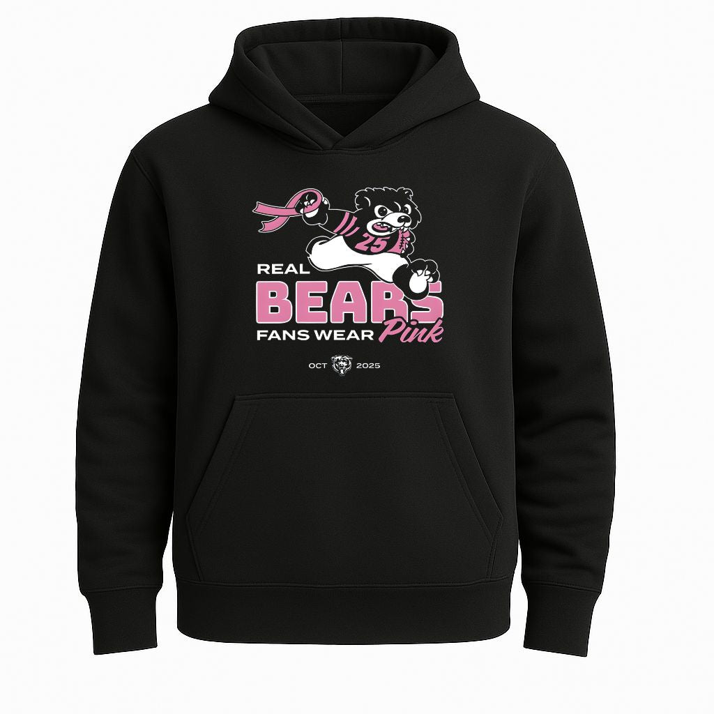 Real Bears Fans Wear Pink Breast Cancer Awareness Shirt