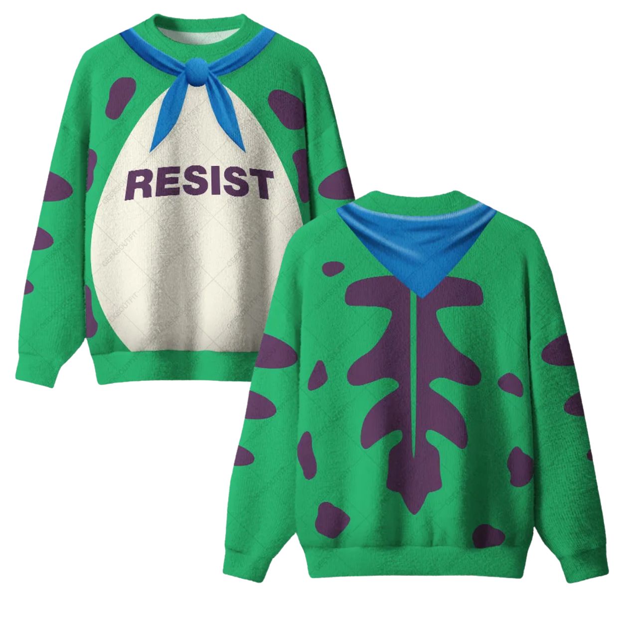 Resist Frog Suit Ugly Christmas Sweater
