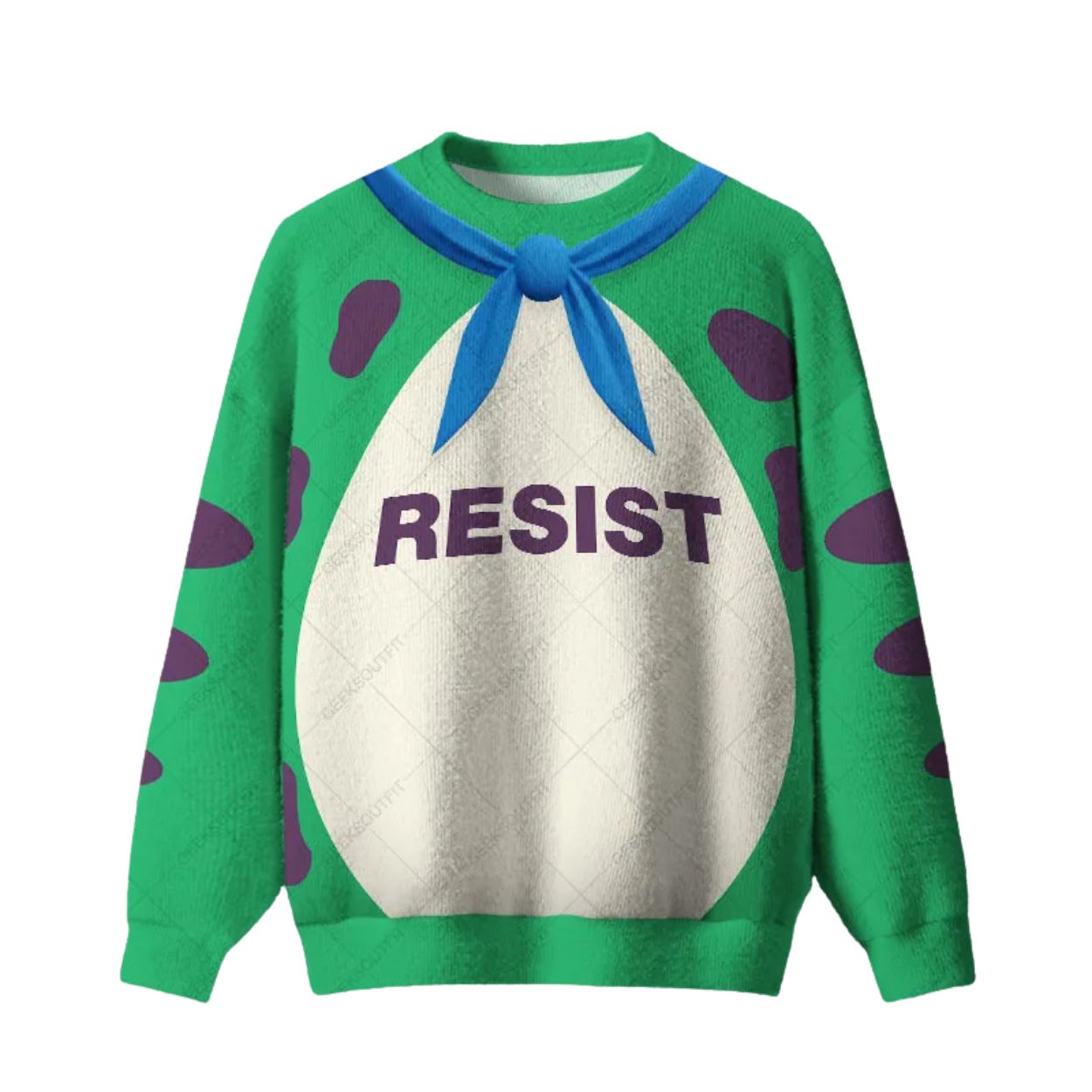 Resist Frog Suit Ugly Christmas Sweater