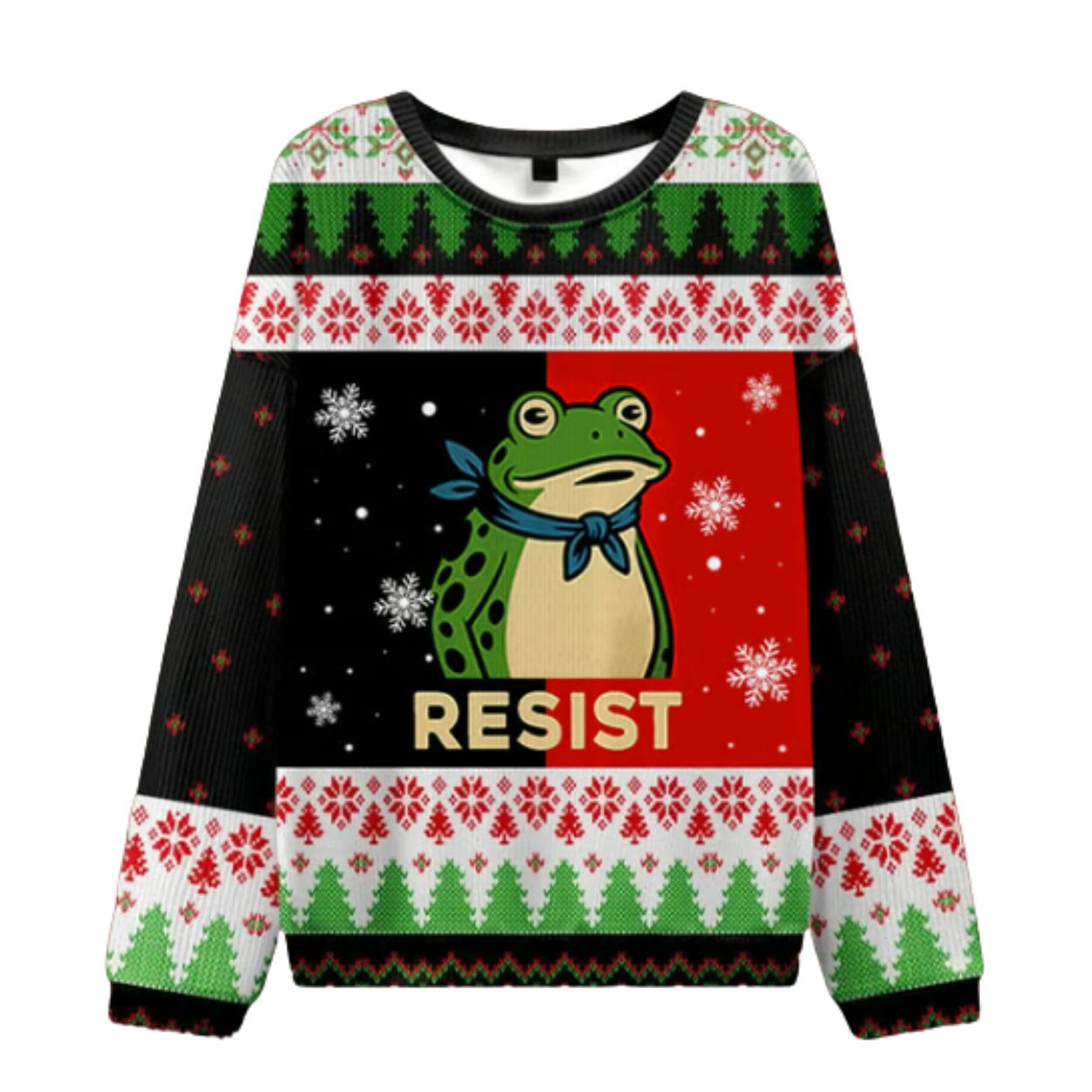 Resist Frog Ugly Christmas Sweatshirt