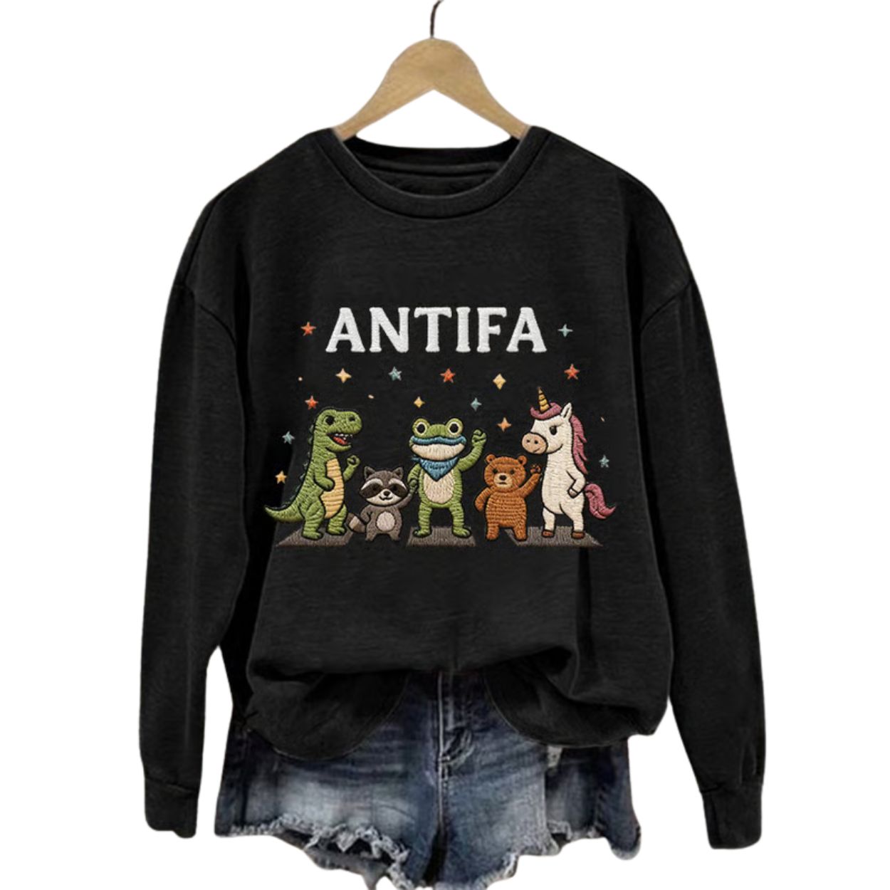 Retro Frog Resist Antifa Print Shirt