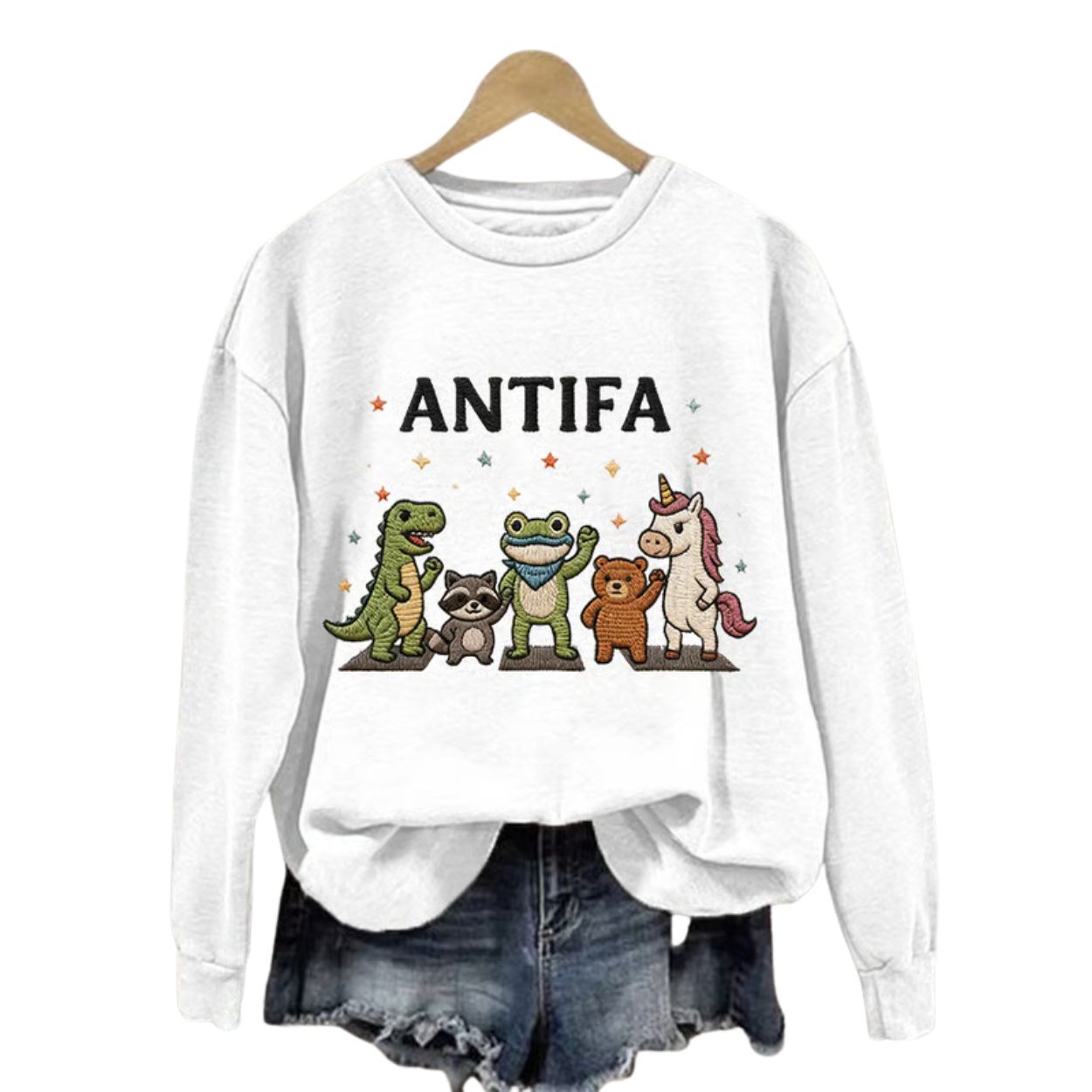 Retro Frog Resist Antifa Print Shirt