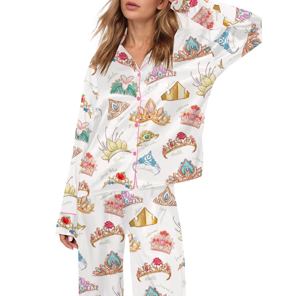 Retro Princess Crown Pajama Set