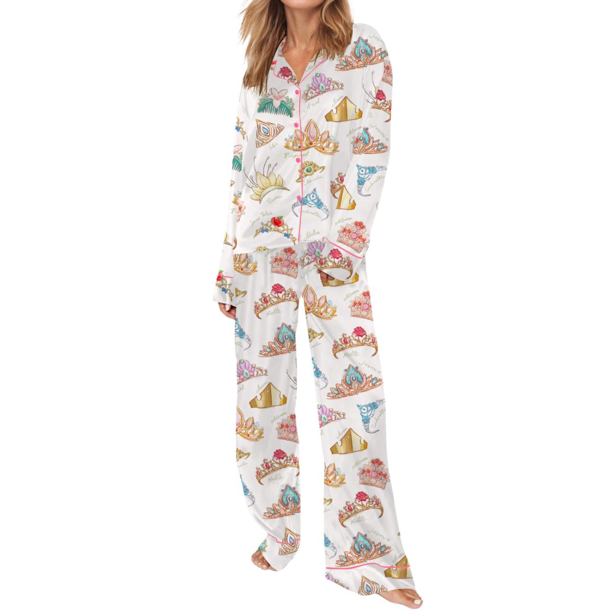 Retro Princess Crown Pajama Set