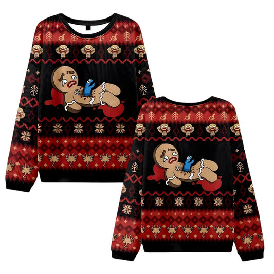 Sad Gingerbread Cookie Ugly Christmas Sweater