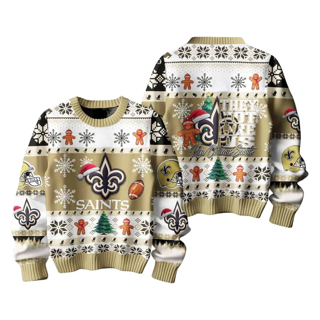 Saints They Not Like Us Ugly Christmas Sweater