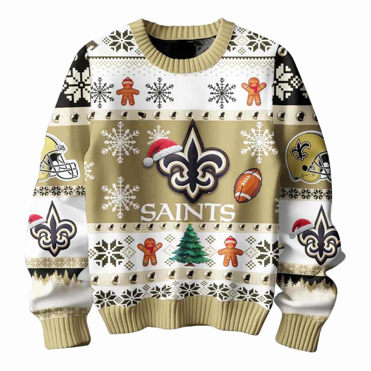 Saints They Not Like Us Ugly Christmas Sweater
