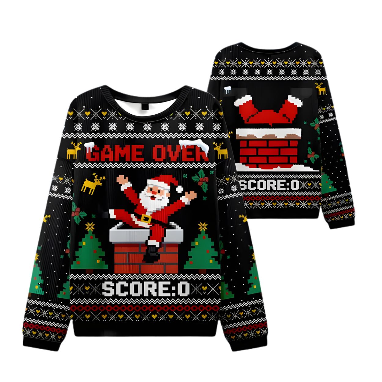 Santa Claus Fell Into The Chimney Ugly Christmas Sweater