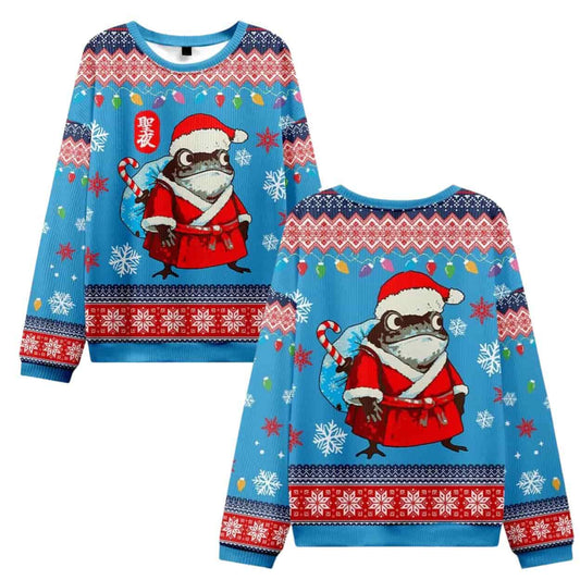 Santa Frog Ugly Christmas Sweater