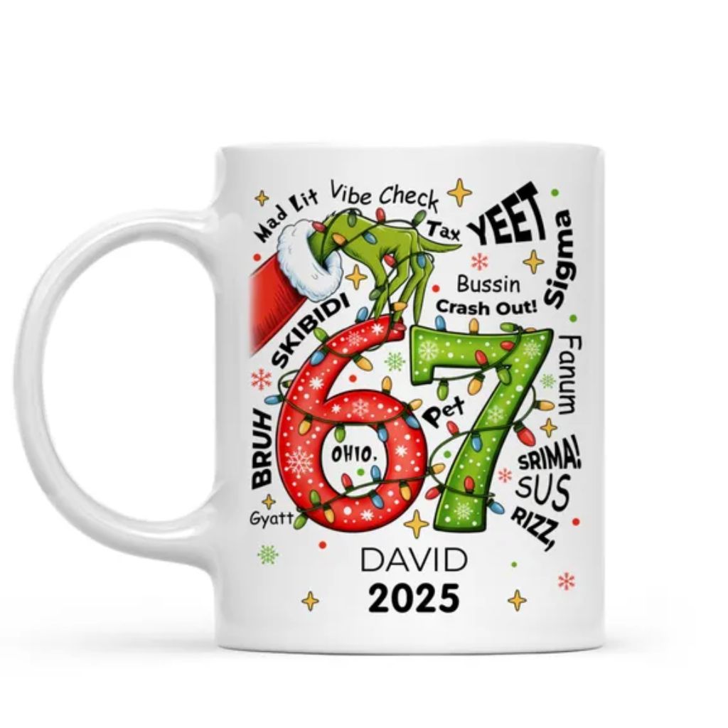 Six Seven Meme Christmas Mug