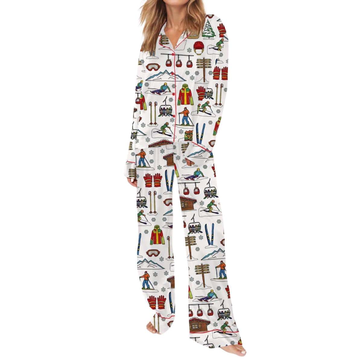 Skiing Theme Pajama Set