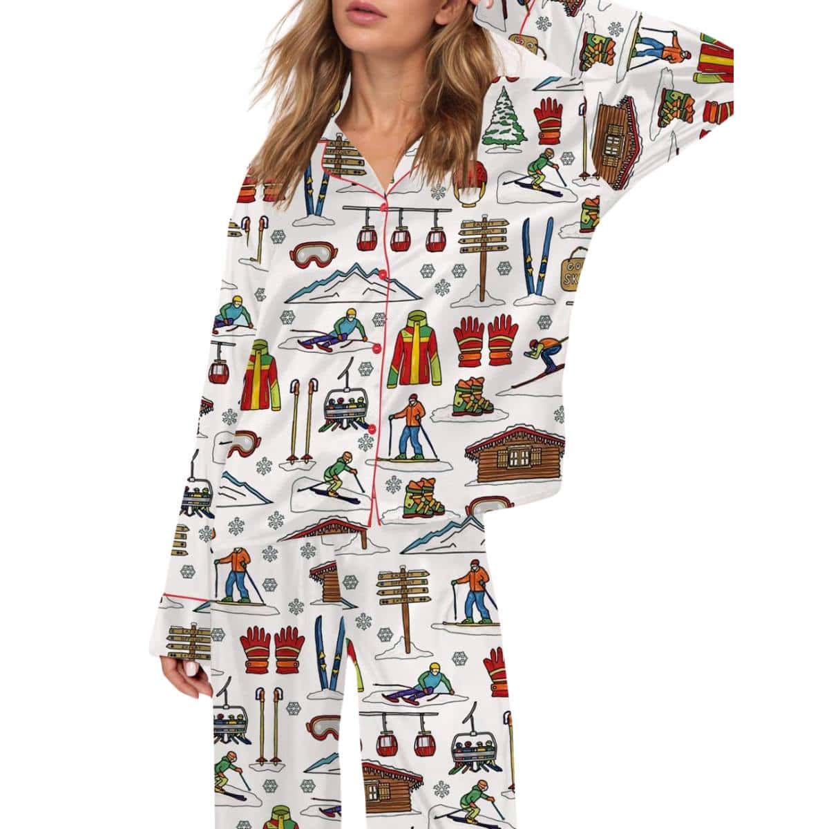 Skiing Theme Pajama Set