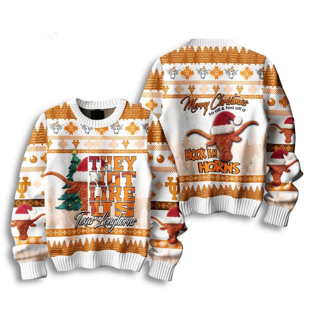 Texas Longhorn They Not Like Us Ugly Christmas Sweater