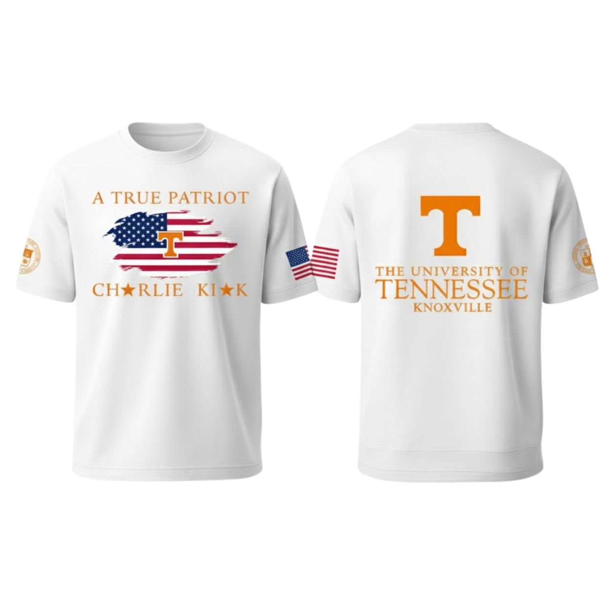 The University Of Tennessee Knoxville A True Patriot Charlie Kirk 2025 Shirt