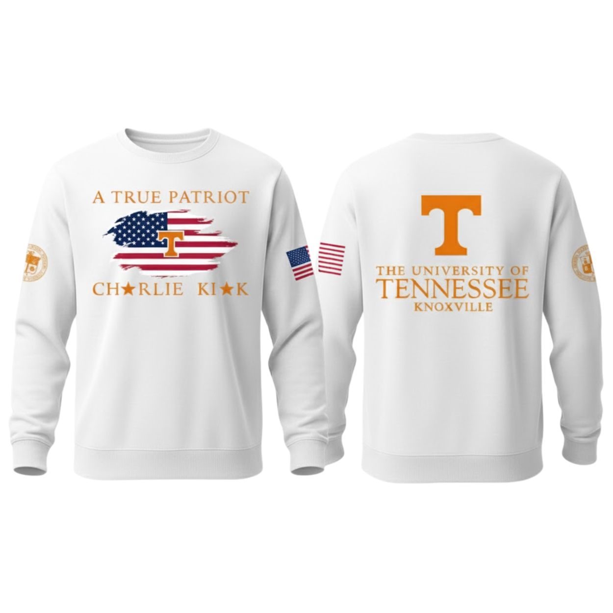 The University Of Tennessee Knoxville A True Patriot Charlie Kirk 2025 Shirt