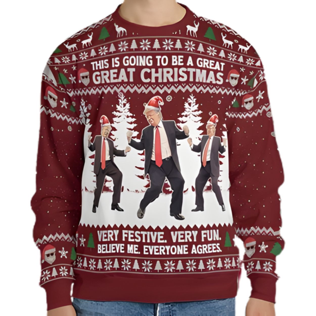 This Is Going To Be A Great Christmas Trump Dancing Ugly Christmas Sweater
