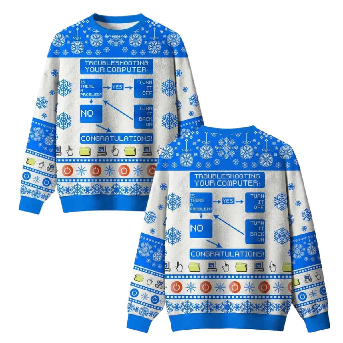 Troubleshooting Your Computer Ugly Christmas Sweater