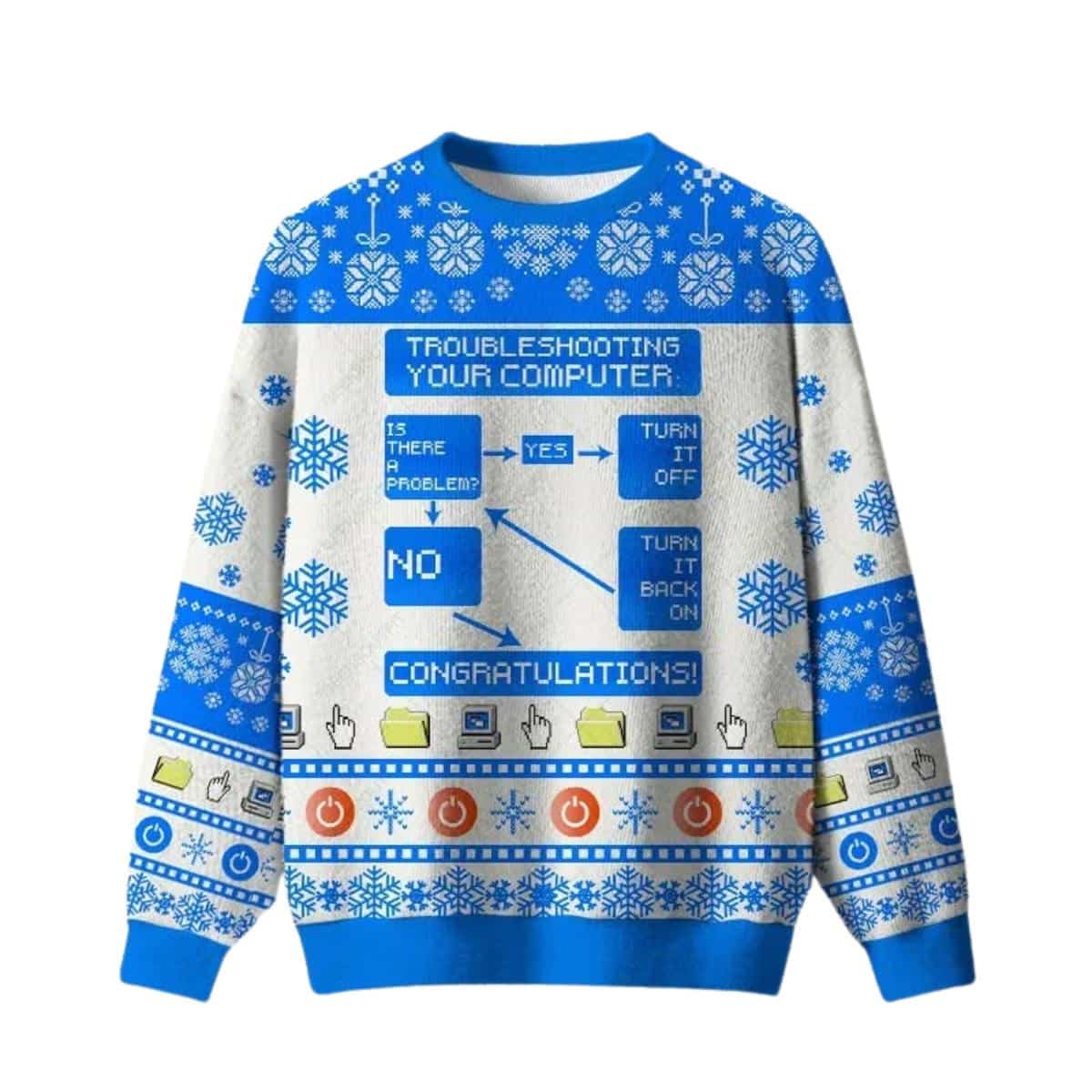 Troubleshooting Your Computer Ugly Christmas Sweater