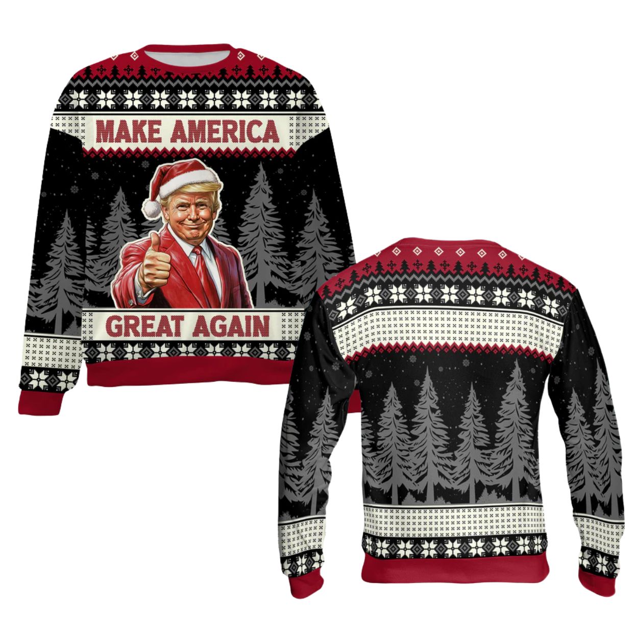 Trump Make Ameica Great Again Ugly Christmas Sweater