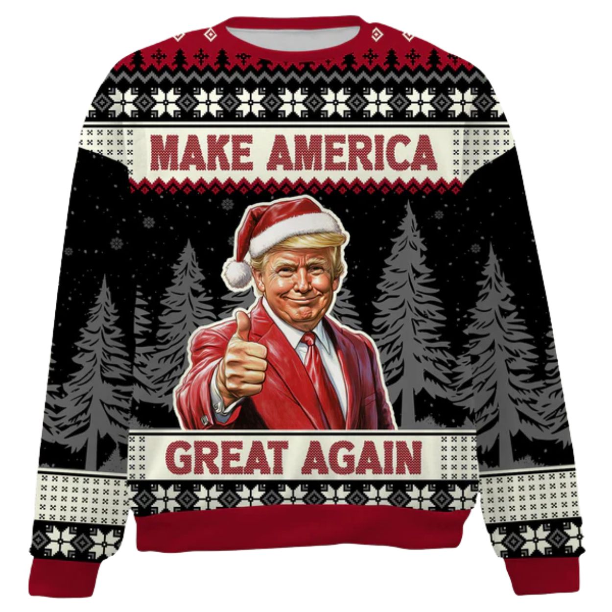 Trump Make Ameica Great Again Ugly Christmas Sweater