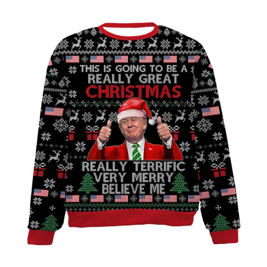 Trump Really Great Christmas Ugly Sweater